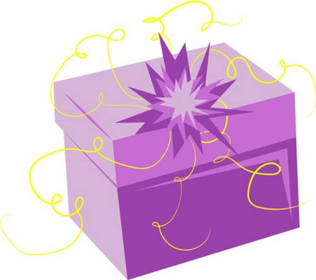 Picture of Purple Present Box SVG File
