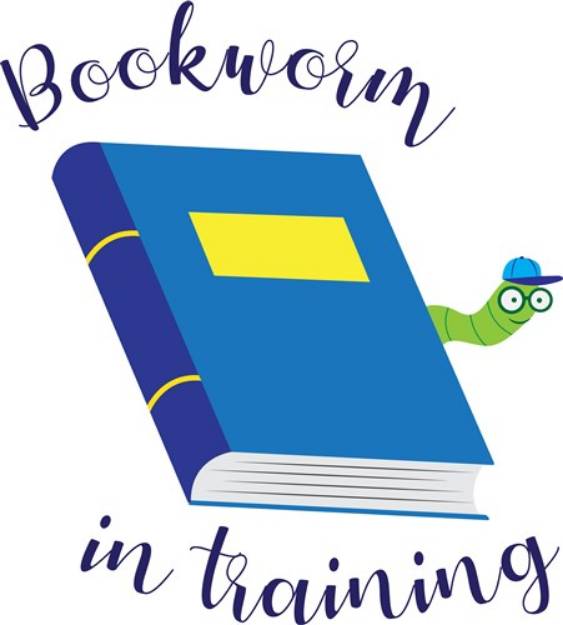 Picture of Bookworm In Training SVG File