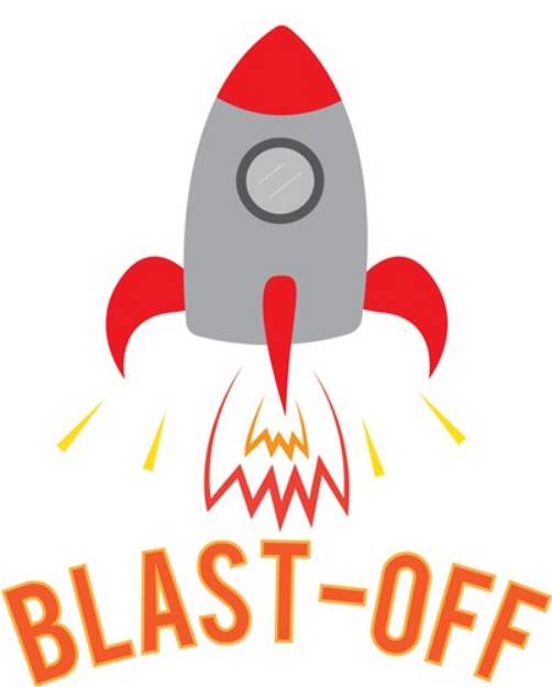 Picture of Rocket Ship Blast Off! SVG File