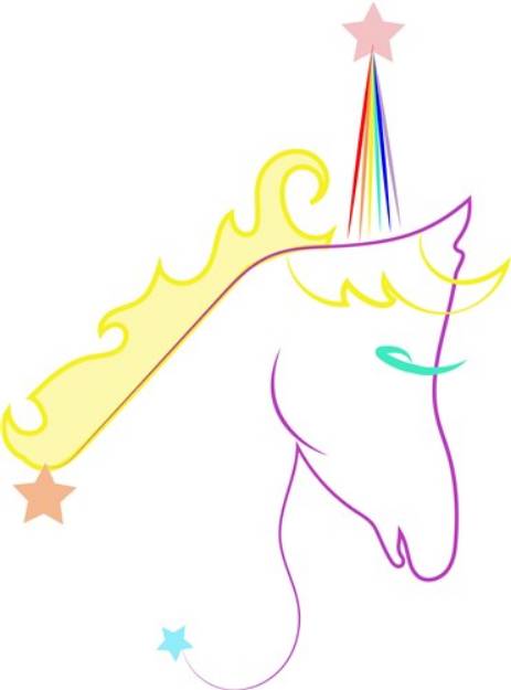Picture of Unicorn Head SVG File