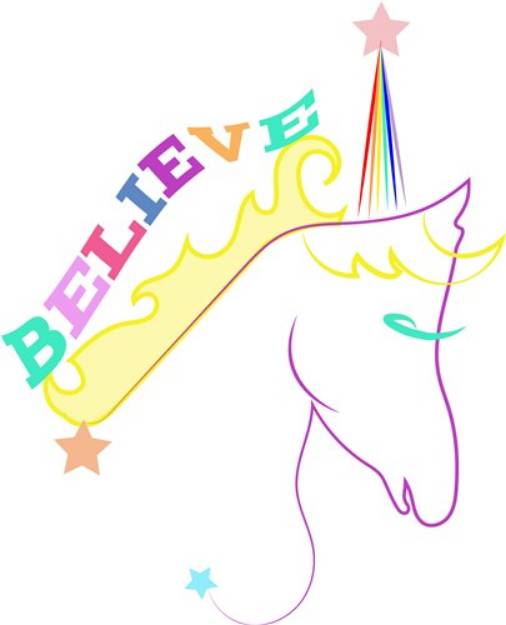 Picture of Believe In Unicorns SVG File
