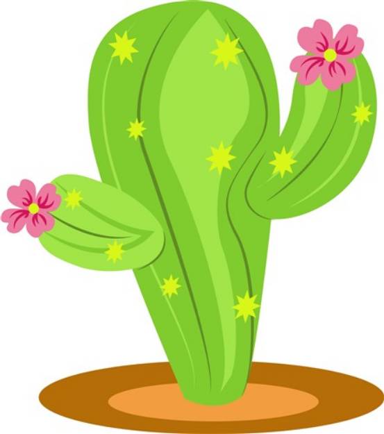Picture of Flowering Cactus SVG File