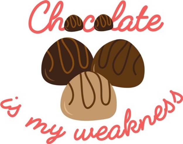 Picture of Chocolate Is My Weakness SVG File
