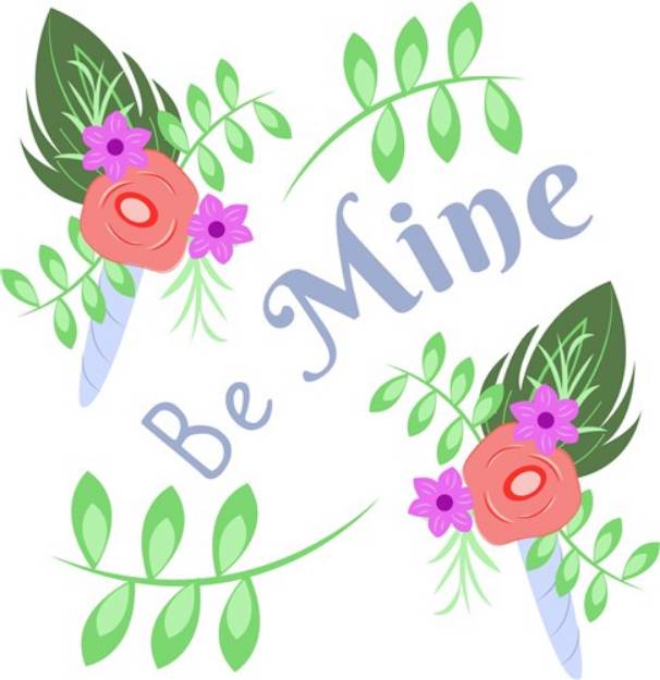 Picture of Be Mine Corsage SVG File