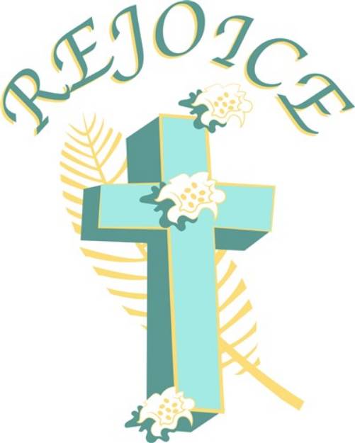 Picture of Rejoice Easter Cross SVG File