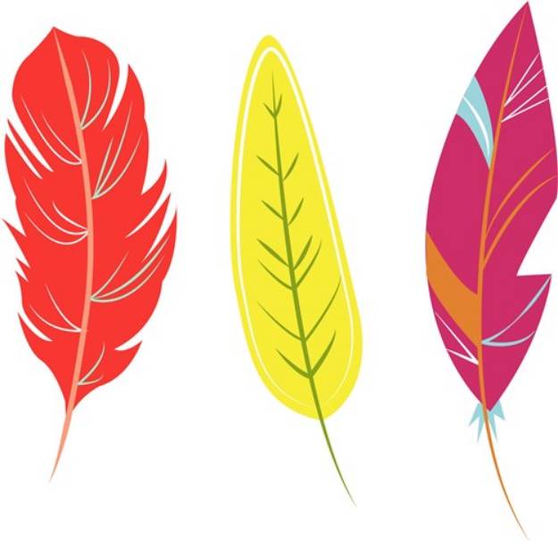 Picture of Colorful Feathers SVG File