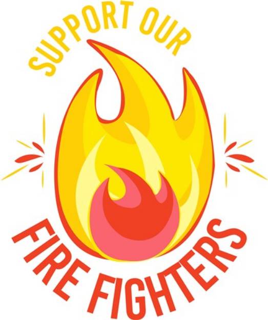 Picture of Support Our Fire Fighters SVG File
