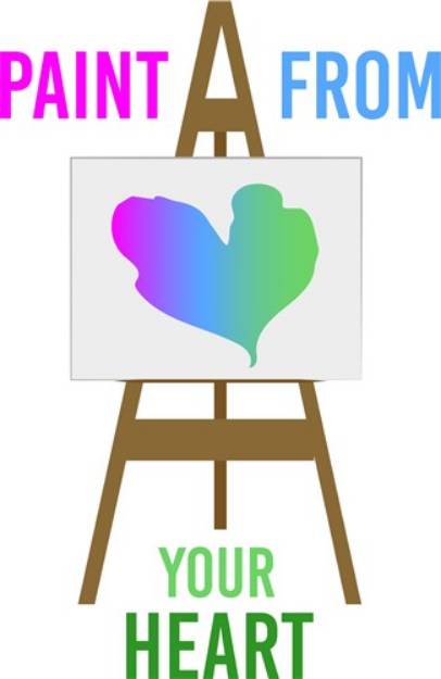 Picture of Paint From Your Heart SVG File