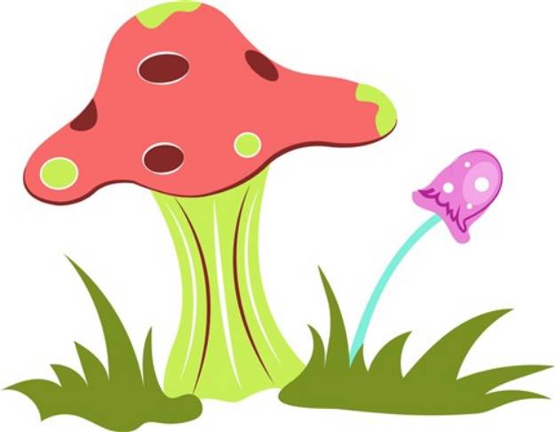 Picture of Garden Mushrooms SVG File