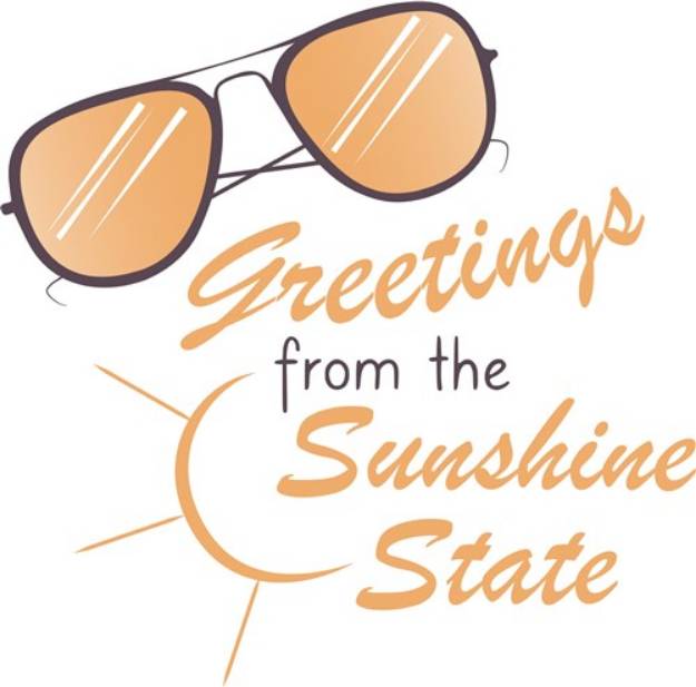 Picture of Sunshine State Greetings SVG File