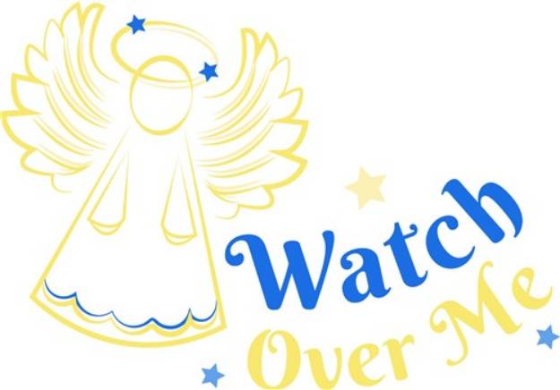 Picture of Watch Over Me Angel SVG File