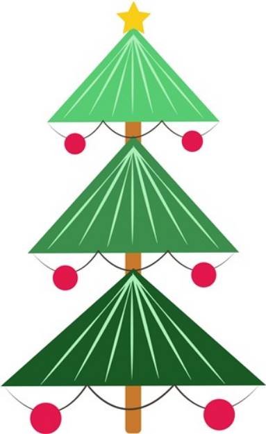 Picture of Decorated Christmas Tree SVG File