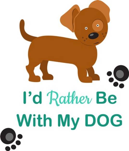 Picture of Rather Be With My Dog SVG File