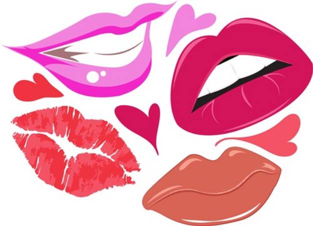 Picture of Lipstick Kisses SVG File