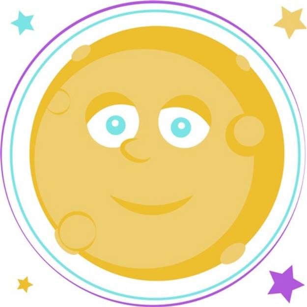 Picture of Man In The Moon SVG File