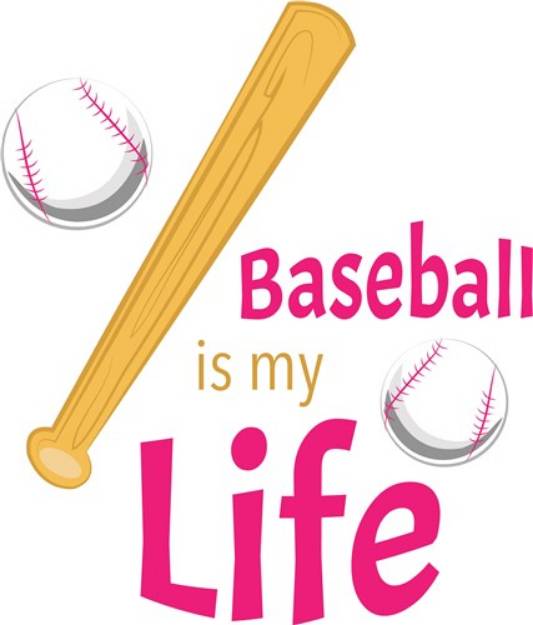 Picture of Baseball Is My Life SVG File