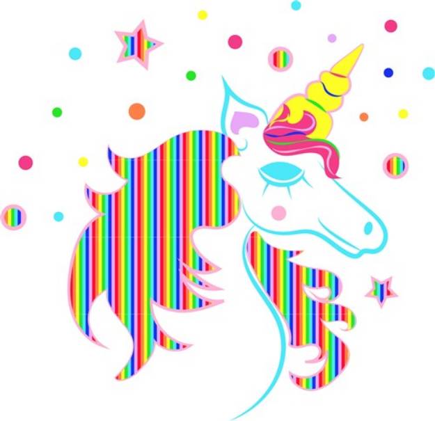 Picture of Sparkly Unicorn SVG File