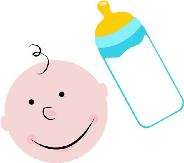Picture of Baby & Bottle SVG File