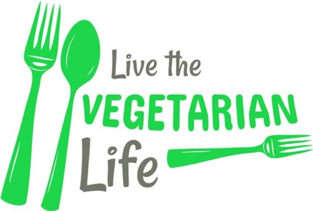 Picture of Live The Vegetarian Life SVG File