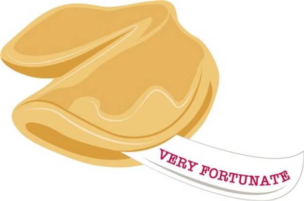 Picture of Fortune Cookie Very Fortunate SVG File