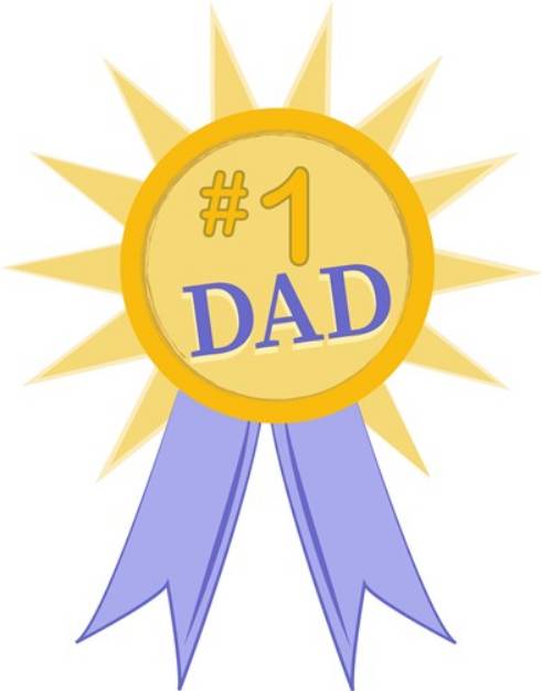 Picture of #1 Dad Ribbon SVG File