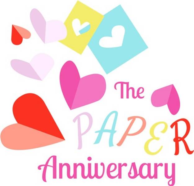 Picture of The Paper Anniversary SVG File