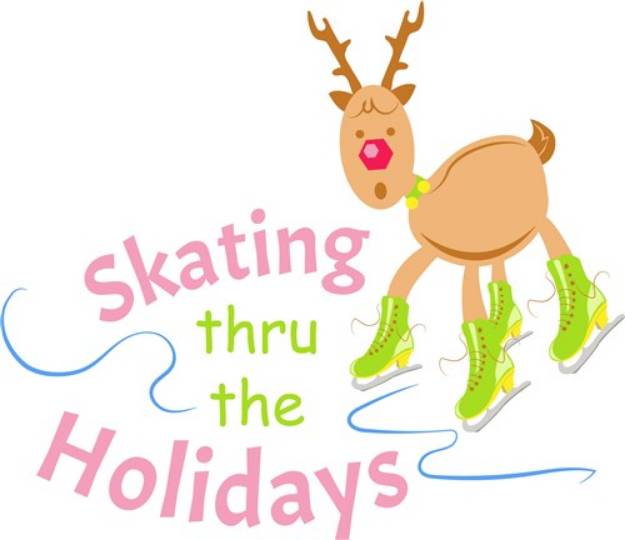 Picture of Skating Thru The Holidays SVG File