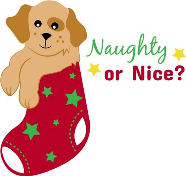 Picture of Naughty Or Nice Puppy SVG File