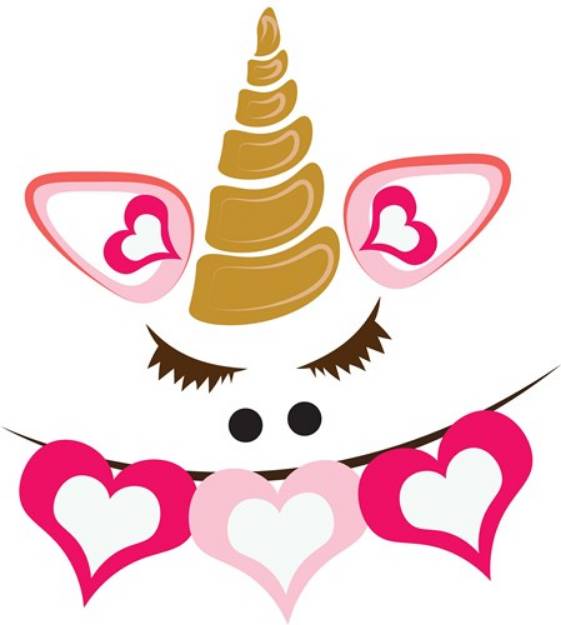 Picture of Valentines Day Unicorn, Banner SVG File