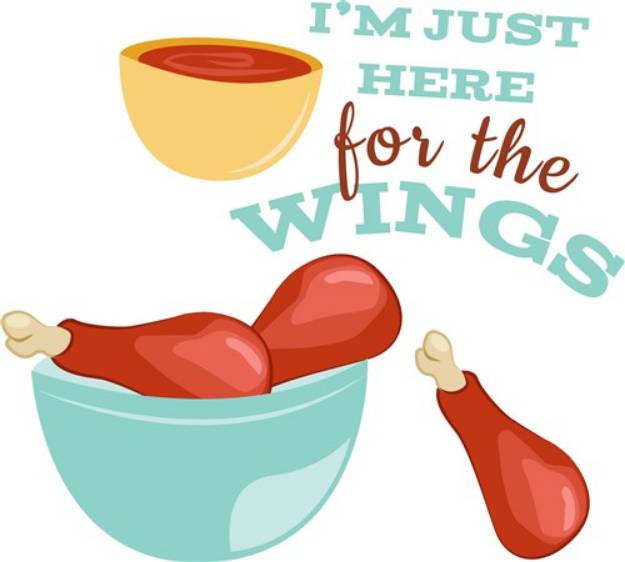 Picture of Here For The Wings SVG File