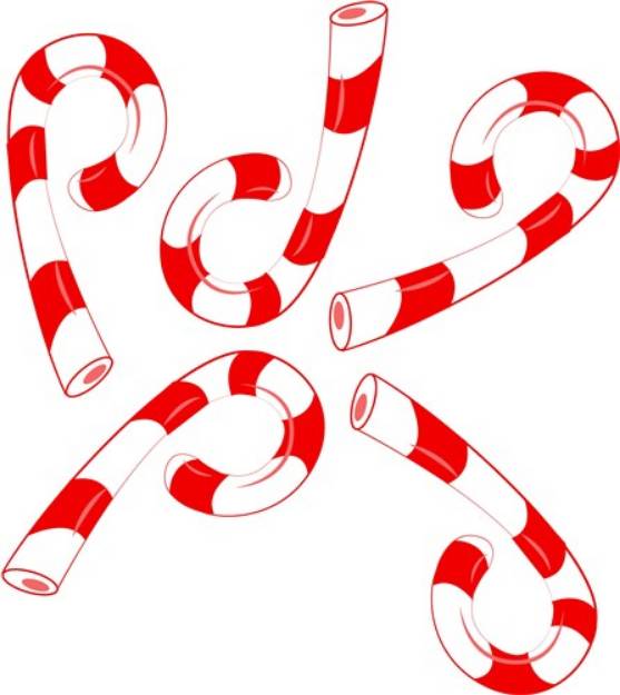 Picture of Christmas Candy Canes SVG File