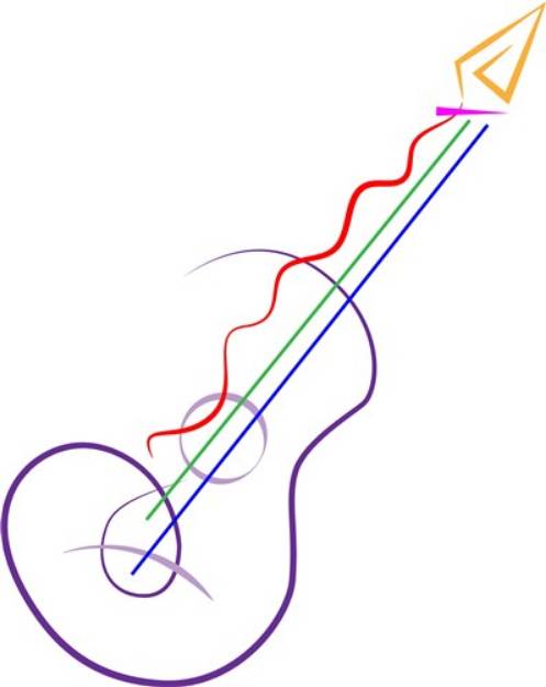 Picture of Abstract Guitar SVG File