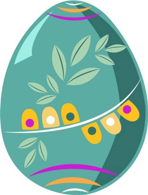 Picture of Floral Easter Egg SVG File