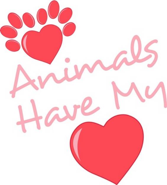 Picture of Animals Have My Heart SVG File