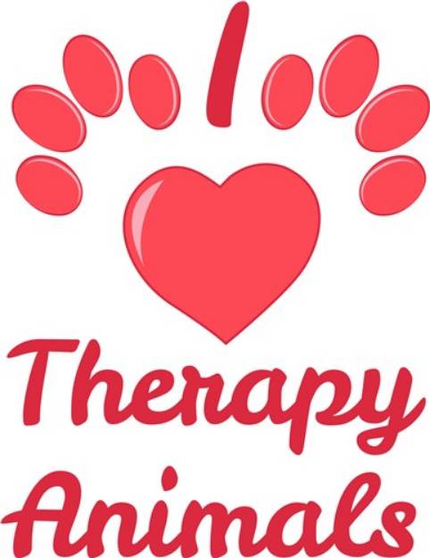 Picture of I Love Therapy Animals SVG File