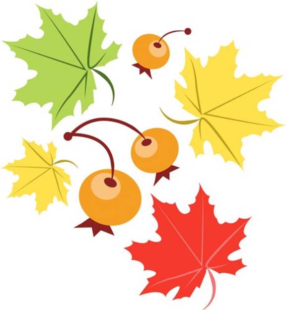 Picture of Falling Fall Leaves SVG File