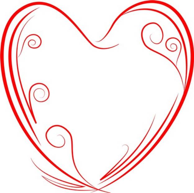 Picture of Heart Line Art SVG File