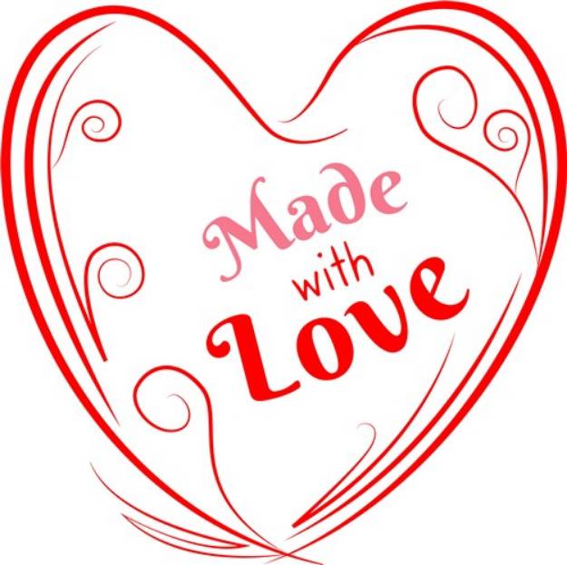 Picture of Made With Love SVG File