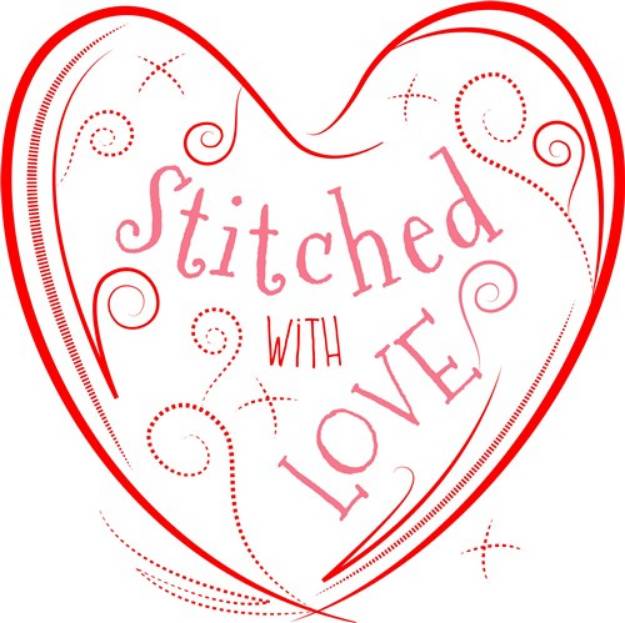 Picture of Stitched With Love SVG File