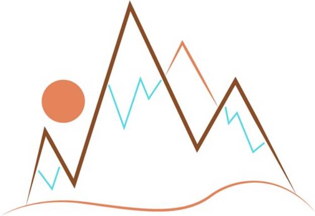 Picture of Mountains Outline SVG File