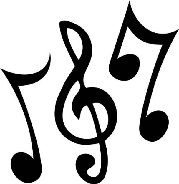 Picture of Music Notes SVG File