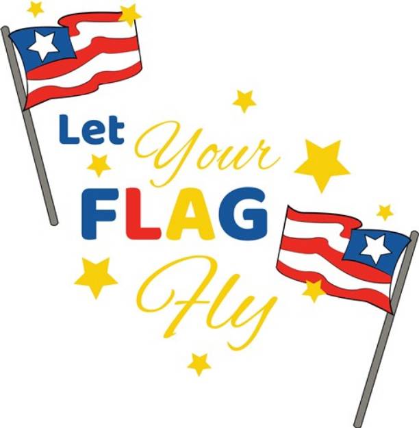 Picture of Let Your Flag Fly SVG File