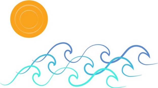 Picture of Ocean Waves SVG File