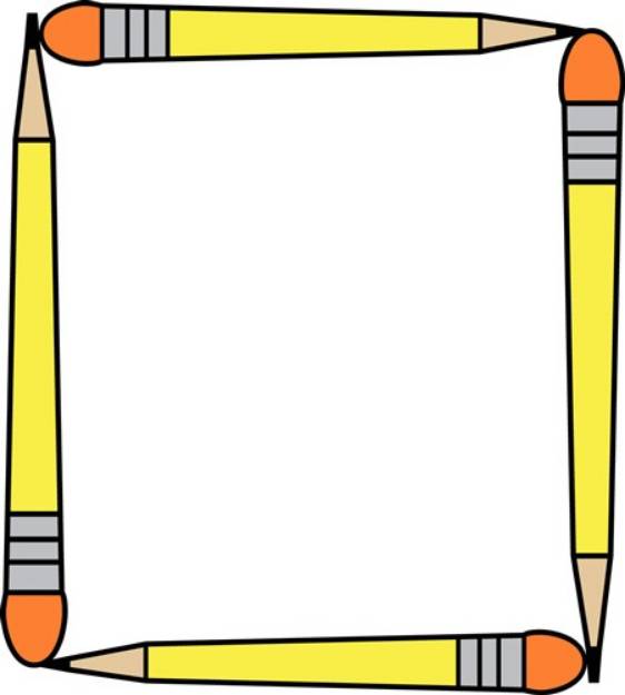 Picture of Pencil Frame SVG File