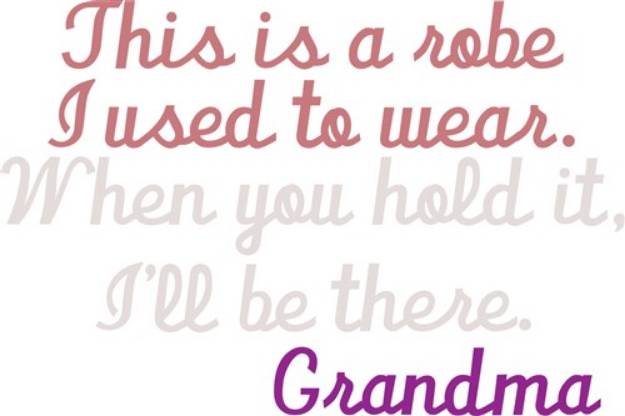 Picture of Robe Grandma SVG File