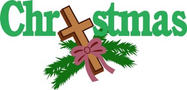Picture of Christmas Cross SVG File