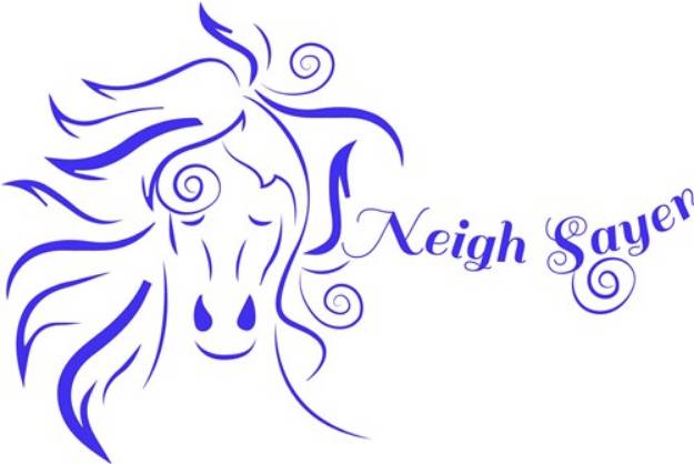 Picture of Neigh Sayer SVG File