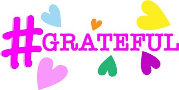Picture of Hashtag Grateful SVG File