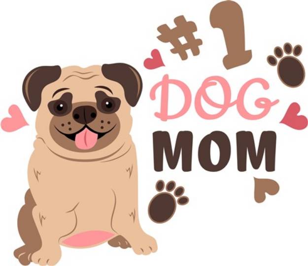 Picture of #1 Dog Mom SVG File
