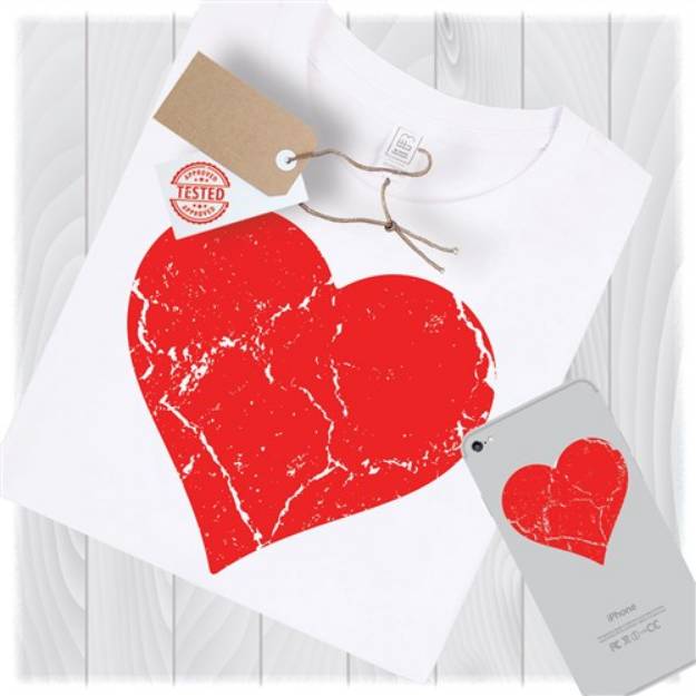 Picture of Distressed Heart SVG File